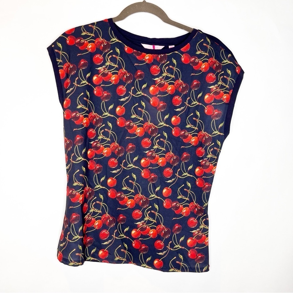 Ted Baker | London Cheerful Cherry Cap Sleeve Blouse